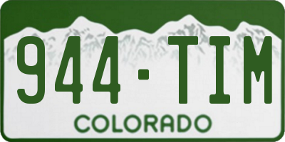CO license plate 944TIM
