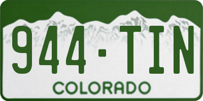 CO license plate 944TIN