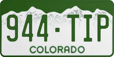 CO license plate 944TIP