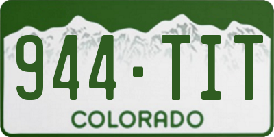 CO license plate 944TIT