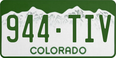 CO license plate 944TIV