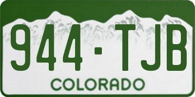 CO license plate 944TJB