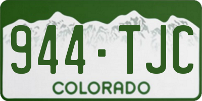 CO license plate 944TJC