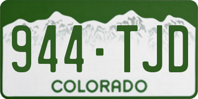 CO license plate 944TJD