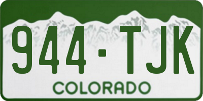 CO license plate 944TJK