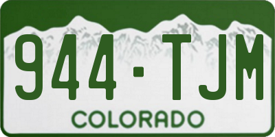 CO license plate 944TJM