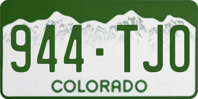 CO license plate 944TJO
