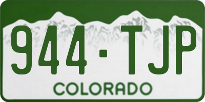 CO license plate 944TJP
