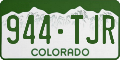 CO license plate 944TJR
