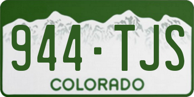 CO license plate 944TJS