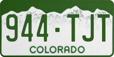 CO license plate 944TJT