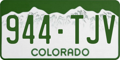 CO license plate 944TJV