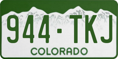 CO license plate 944TKJ