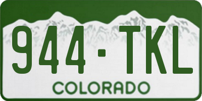 CO license plate 944TKL