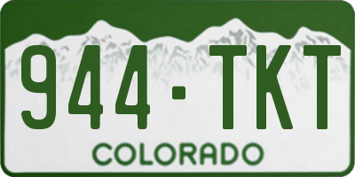 CO license plate 944TKT