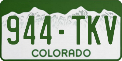 CO license plate 944TKV