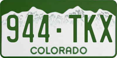 CO license plate 944TKX