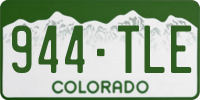 CO license plate 944TLE