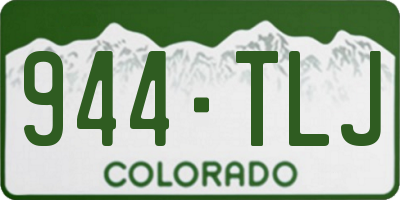 CO license plate 944TLJ