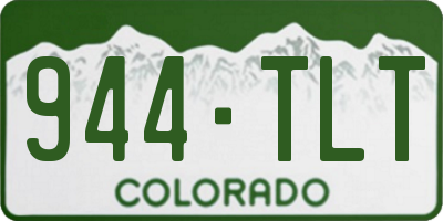 CO license plate 944TLT