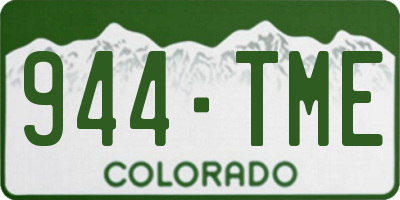 CO license plate 944TME