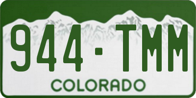 CO license plate 944TMM