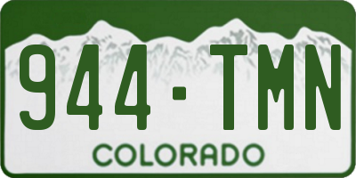 CO license plate 944TMN