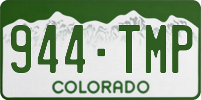 CO license plate 944TMP