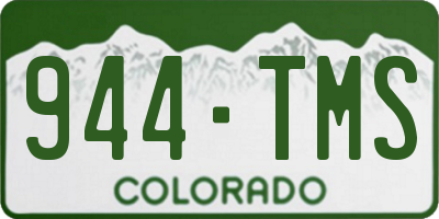 CO license plate 944TMS