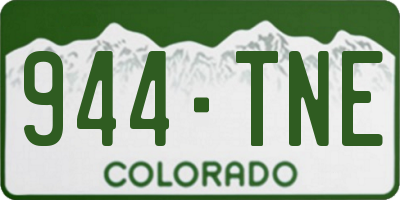 CO license plate 944TNE