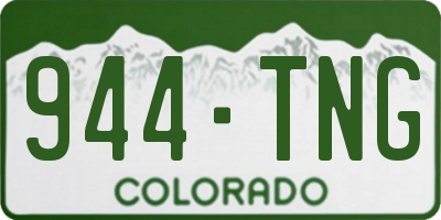 CO license plate 944TNG