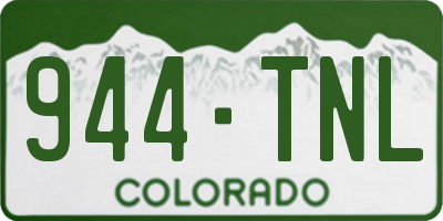 CO license plate 944TNL
