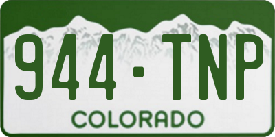 CO license plate 944TNP