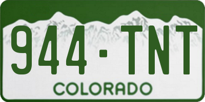CO license plate 944TNT