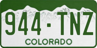 CO license plate 944TNZ