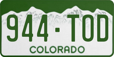 CO license plate 944TOD