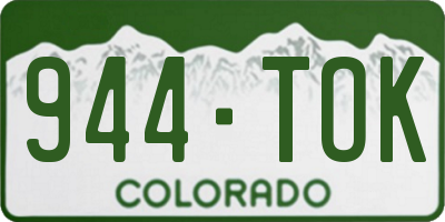 CO license plate 944TOK
