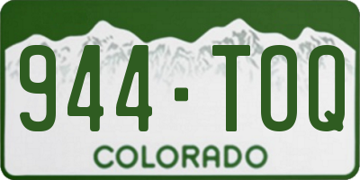 CO license plate 944TOQ