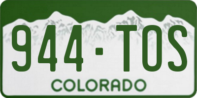 CO license plate 944TOS
