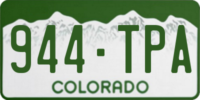 CO license plate 944TPA
