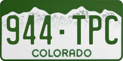 CO license plate 944TPC