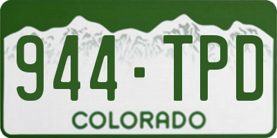 CO license plate 944TPD
