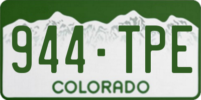 CO license plate 944TPE