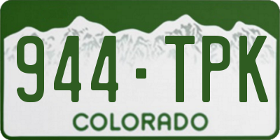 CO license plate 944TPK