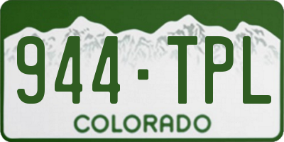 CO license plate 944TPL