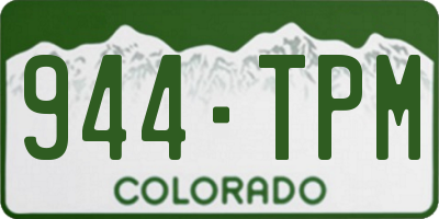 CO license plate 944TPM