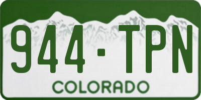 CO license plate 944TPN