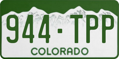 CO license plate 944TPP