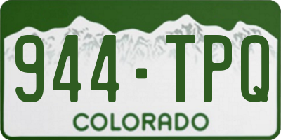 CO license plate 944TPQ