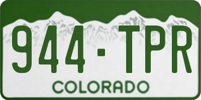 CO license plate 944TPR